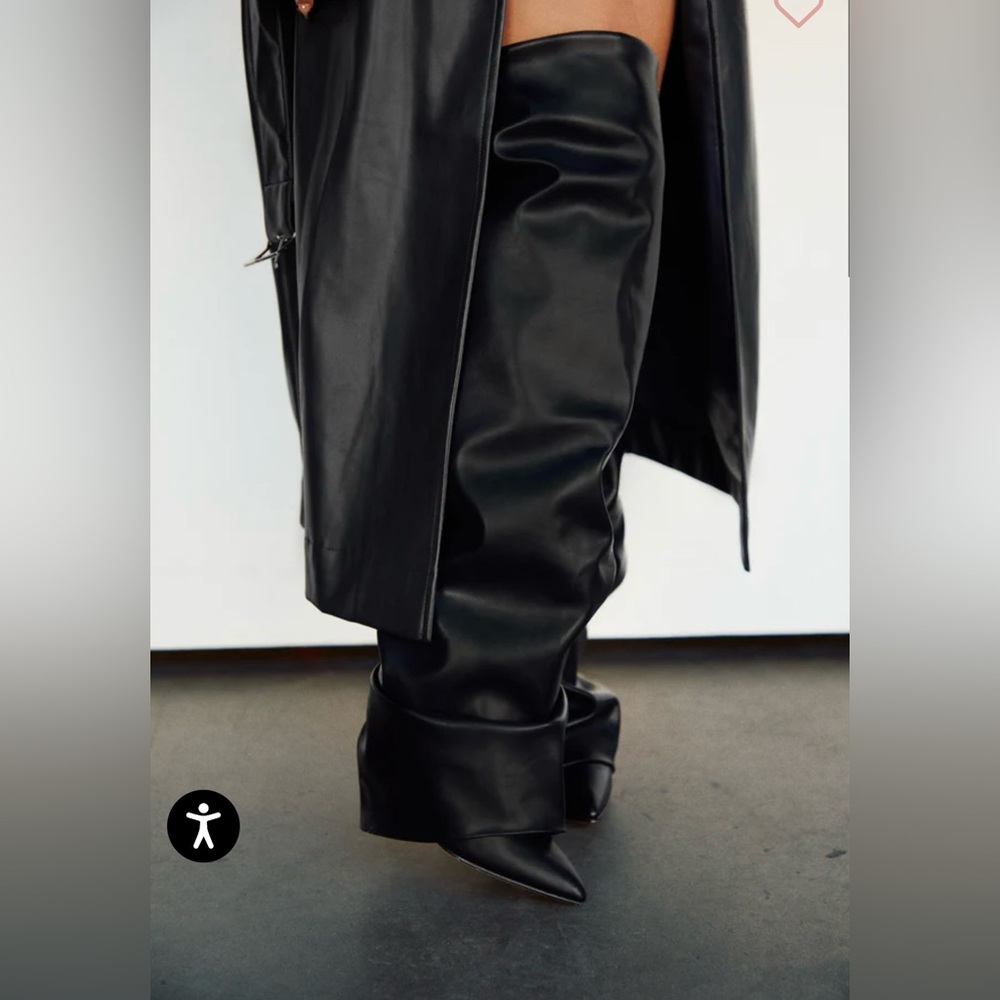 Miss Lola Kimana Ruched Shaft Heel Boots - Picture 7 of 8
